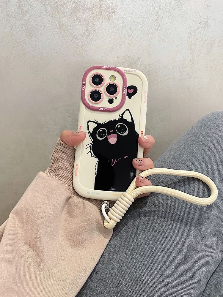 / Case Set Phone Cat Strap