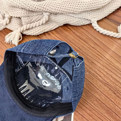 Lettering Corduroy Embroidered Cap
