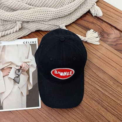 Lettering Applique Baseball Cap