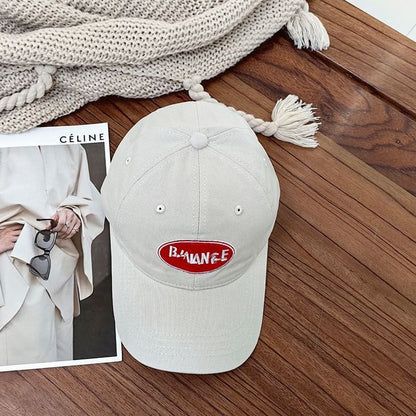 Lettering Applique Baseball Cap