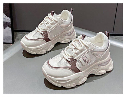 Applique Lace-Up Platform Sneakers