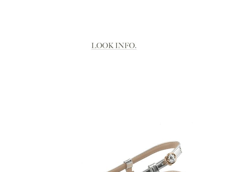 Square Cap Toe Slingback Sandals