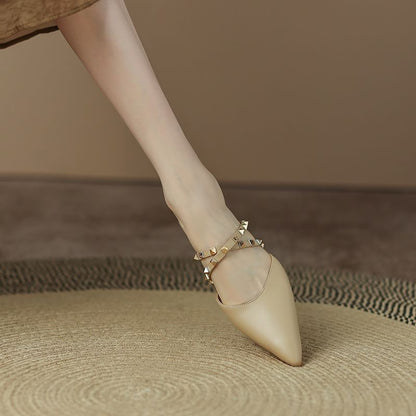 Pointed Toe Mary Jane Mules