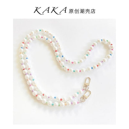 Pearl Phone Lanyard Faux