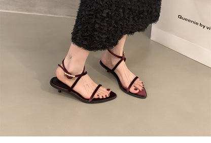 Pointy Cross Strap Sandals