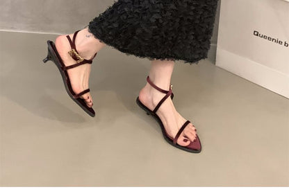 Pointy Cross Strap Sandals