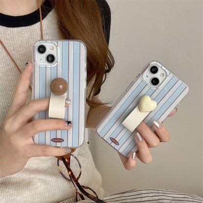 Phone Strap Finger Case Striped