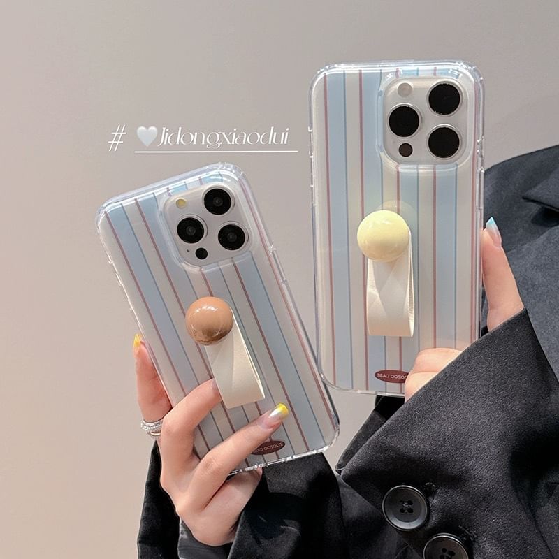 Phone Strap Finger Case Striped