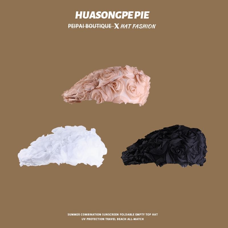 Cap Newsboy Ruffle Plain