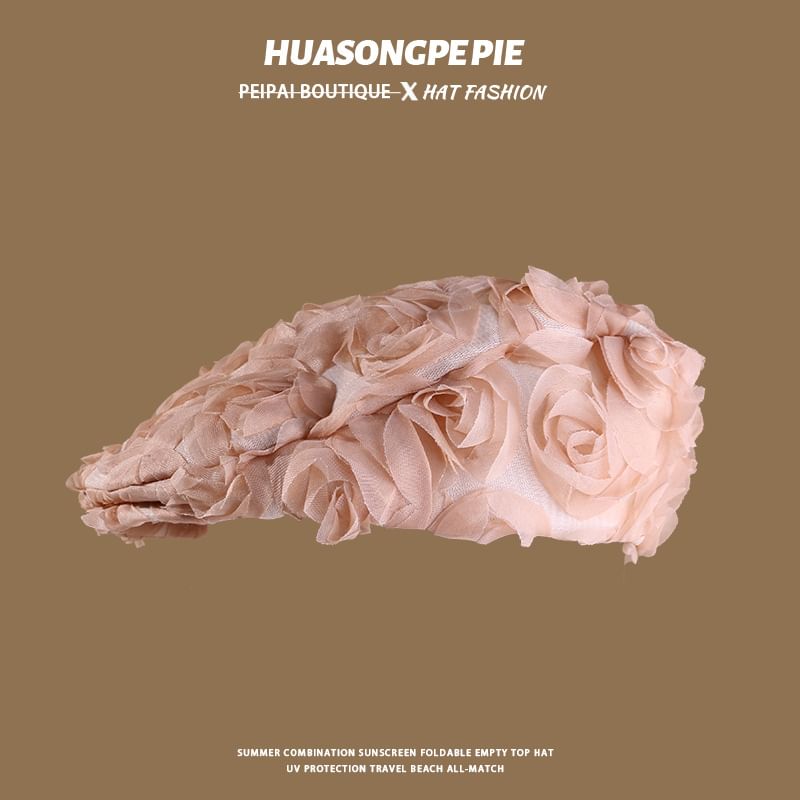 Cap Newsboy Ruffle Plain