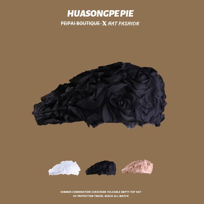 Cap Newsboy Ruffle Plain