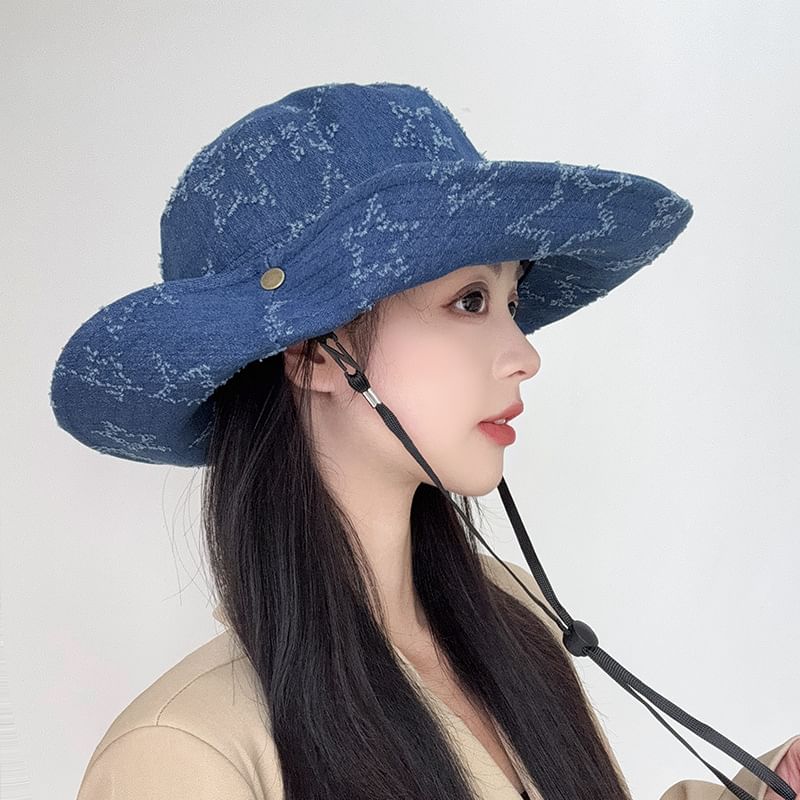 Distressed Denim Boonie Hat