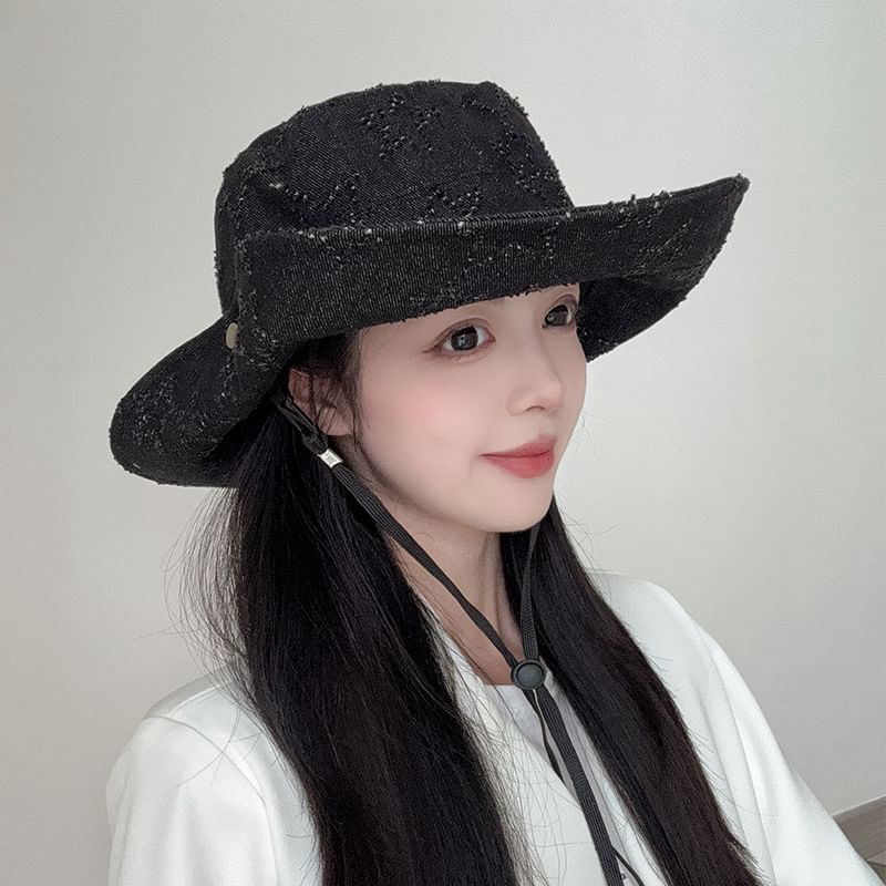 Distressed Denim Boonie Hat