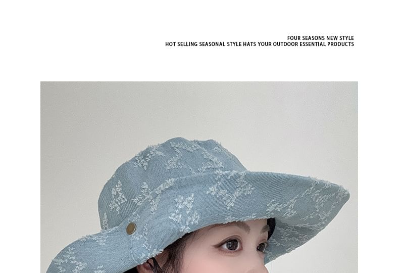 Distressed Denim Boonie Hat