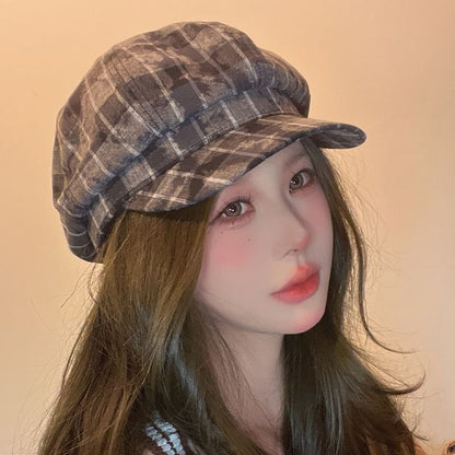 Newsboy Plaid Cap