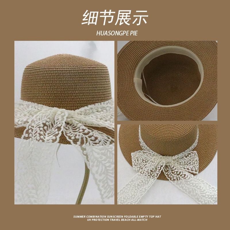Hat Boater Lace Straw Trim