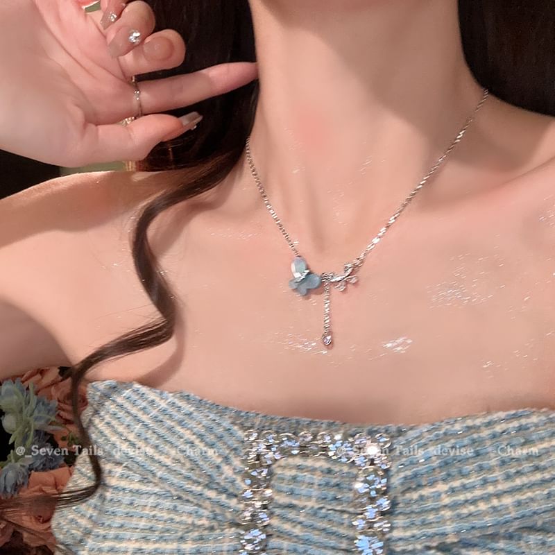 Butterfly Faux Pearl Layered Alloy Choker (Various Designs)