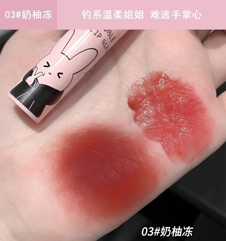 Wässriger Lipgloss mit zwei Enden (Rabbit Edition) - (1-3)