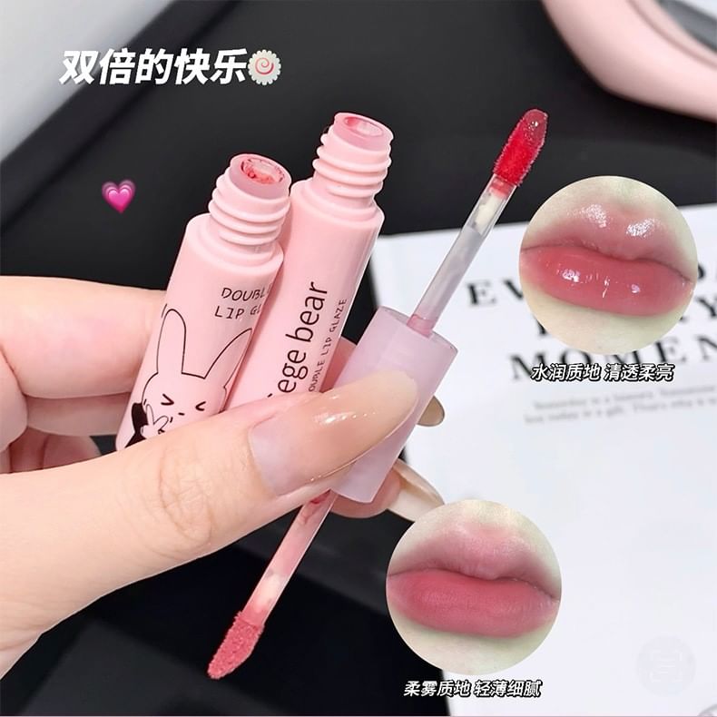 Wässriger Lipgloss mit zwei Enden (Rabbit Edition) - (1-3)