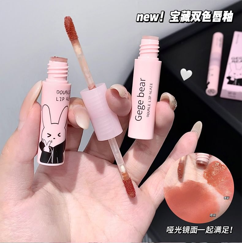 Wässriger Lipgloss mit zwei Enden (Rabbit Edition) - (1-3)