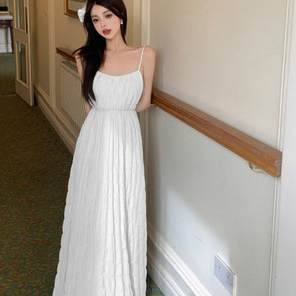 Schlichtes Maxi-Sommerkleid mit Spaghettiträgern