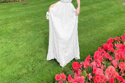 Schlichtes Maxi-Sommerkleid mit Spaghettiträgern