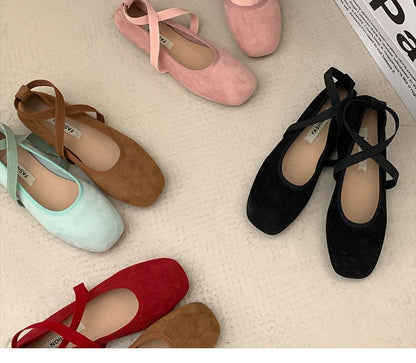 Faux-Suede Ballet Flats in 5 Colors