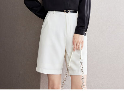 Chemise à manches longues et col à revers avec clous unis