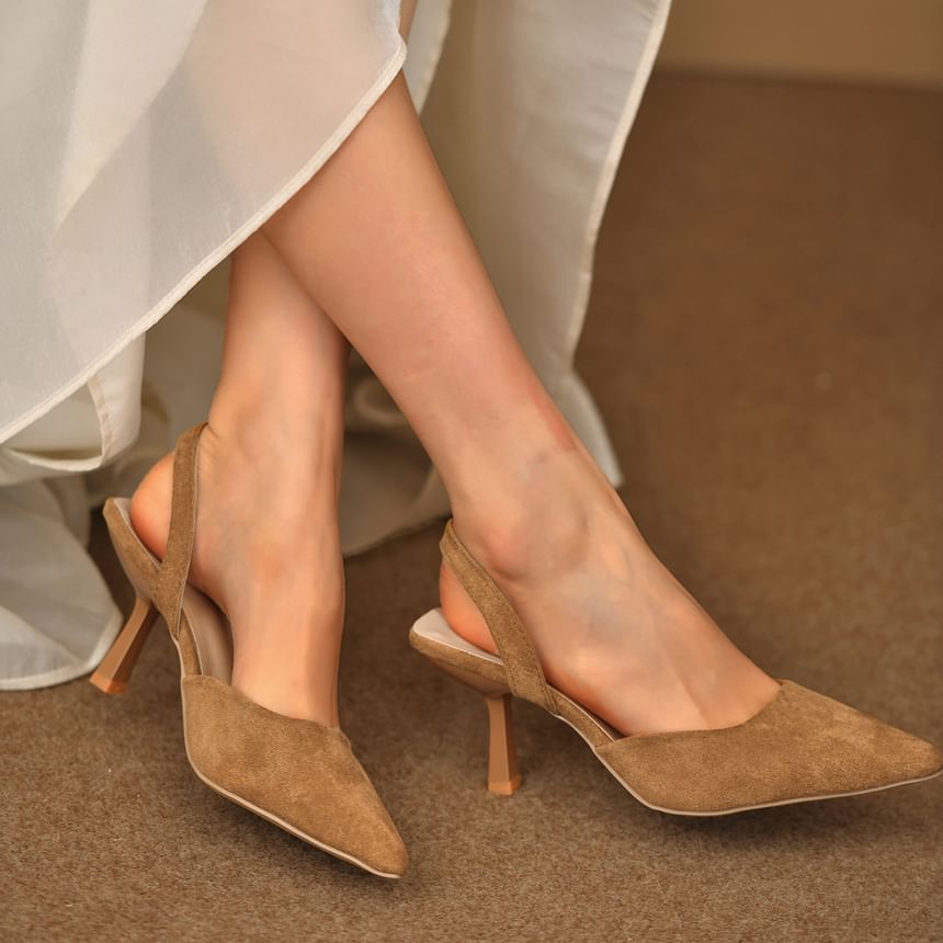 Pointed Toe Stiletto Heel Slingback Sandals