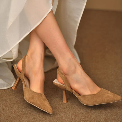 Pointed Toe Stiletto Heel Slingback Sandals