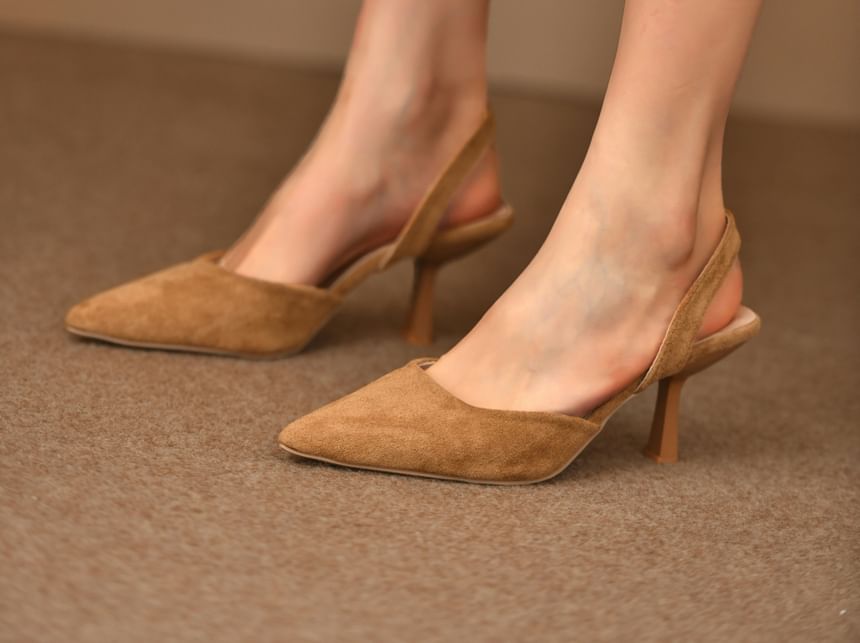 Pointed Toe Stiletto Heel Slingback Sandals