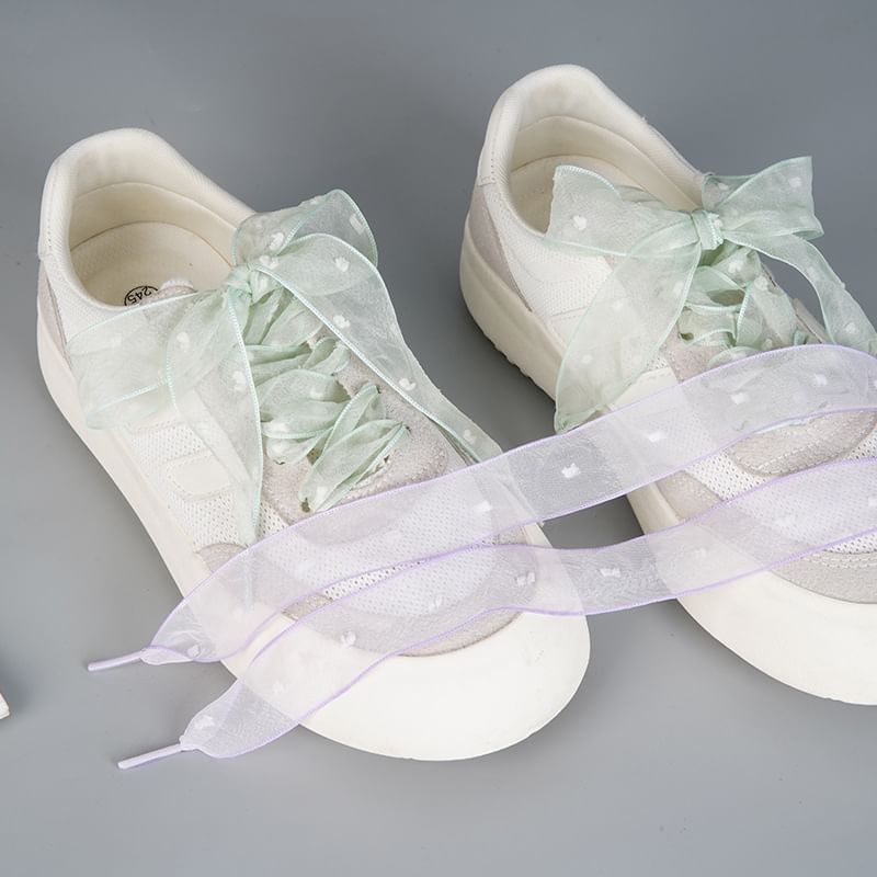 Chiffon  Bow Ribbon Shoelaces