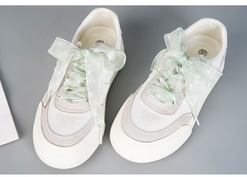 Chiffon  Bow Ribbon Shoelaces