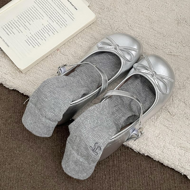 Bow Mary Jane Flats