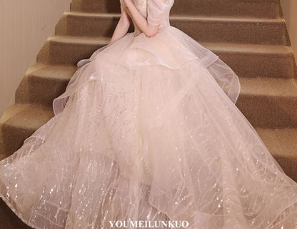 Halter Sequin Mesh A-Line Evening Gown