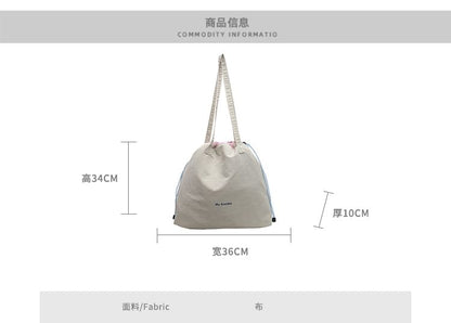 Canvas Tote Lettering Bag