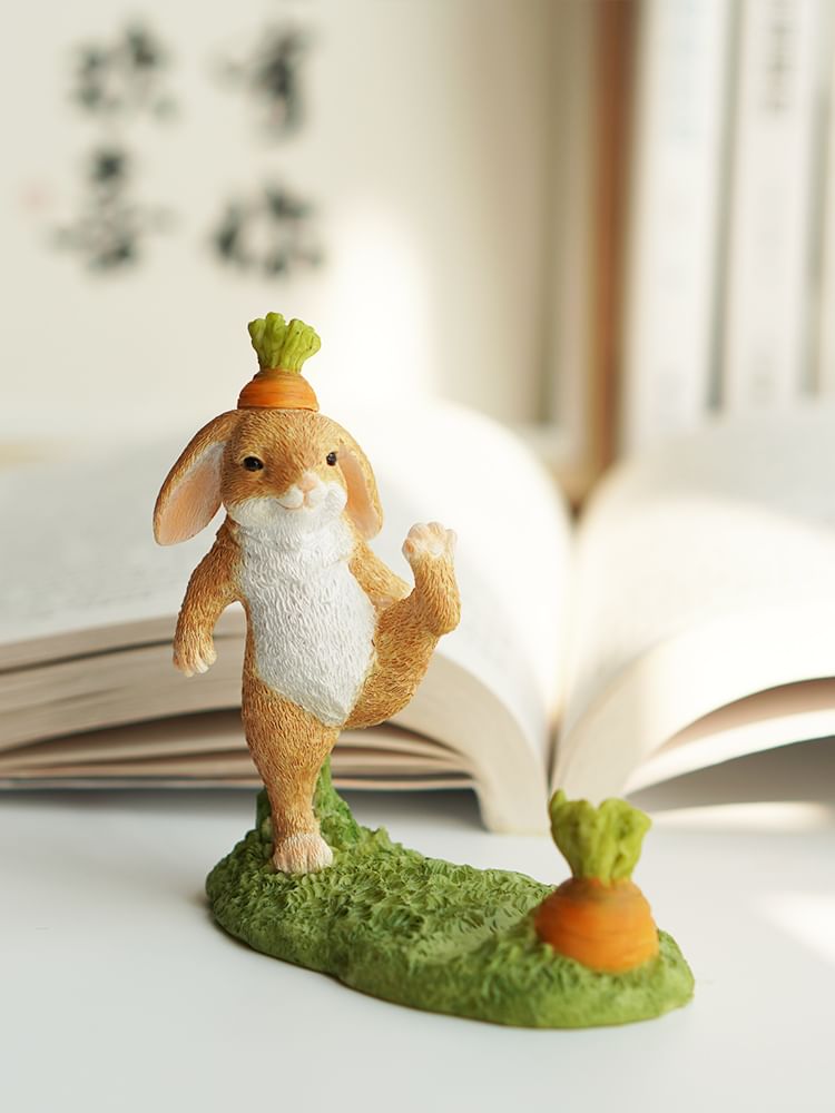 Rabbit Carrot Resin Desktop Phone Holder