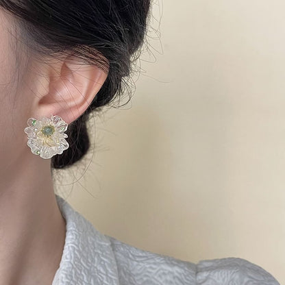 Flower Clip On Earring
