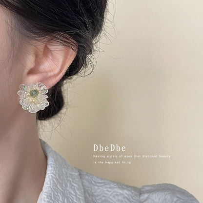 Flower Clip On Earring