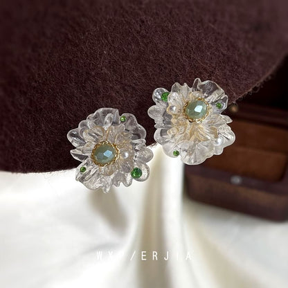 Flower Clip On Earring