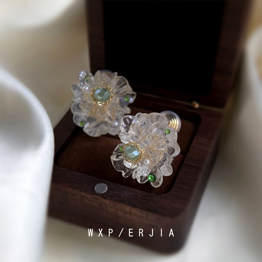 Flower Clip On Earring