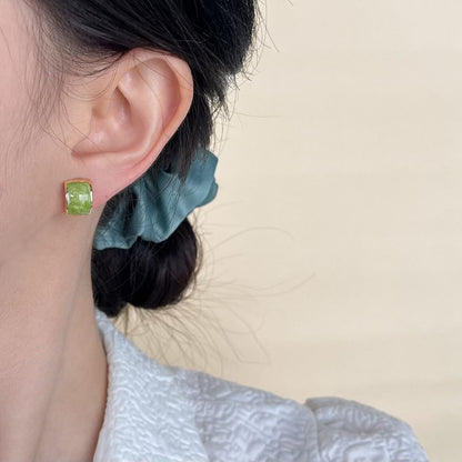 Enamel Clip On Earring