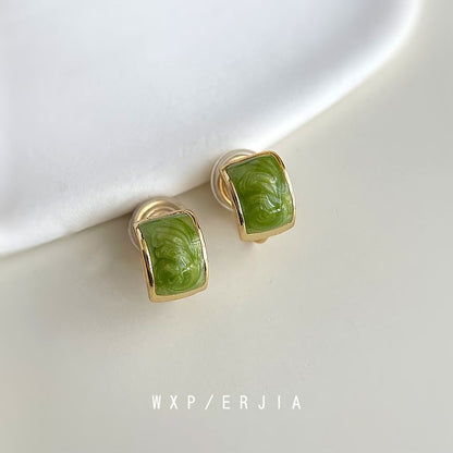 Enamel Clip On Earring