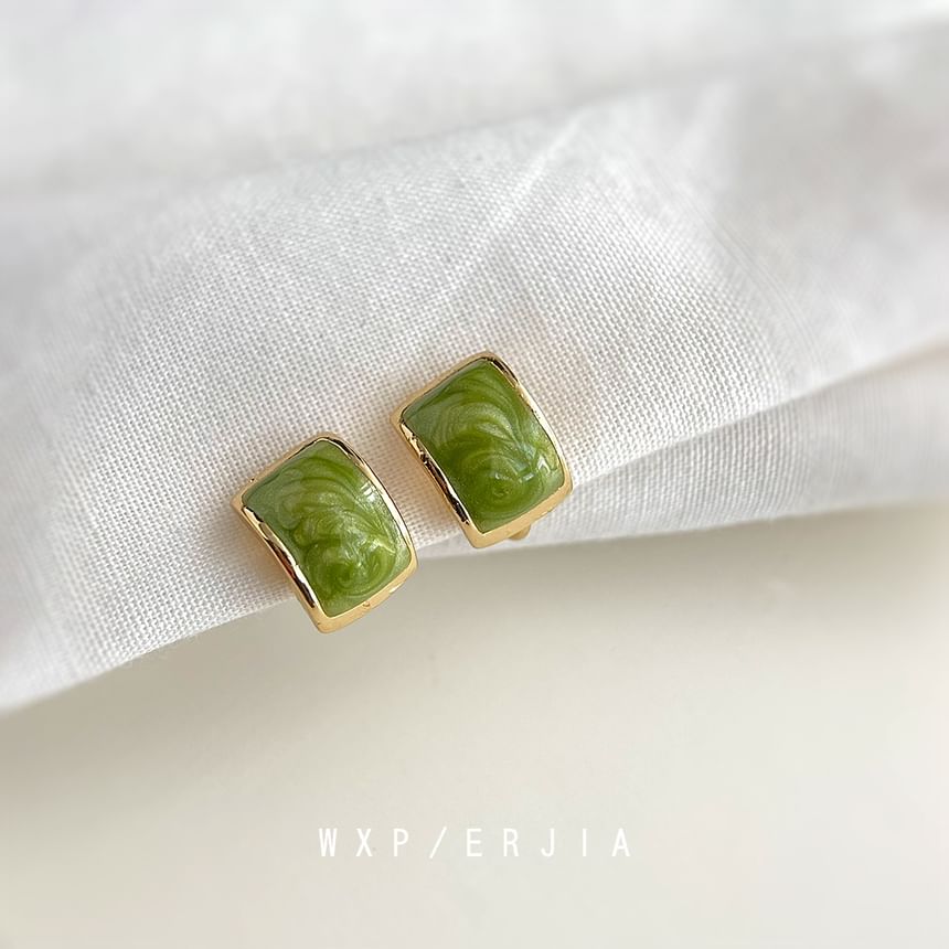 Enamel Clip On Earring