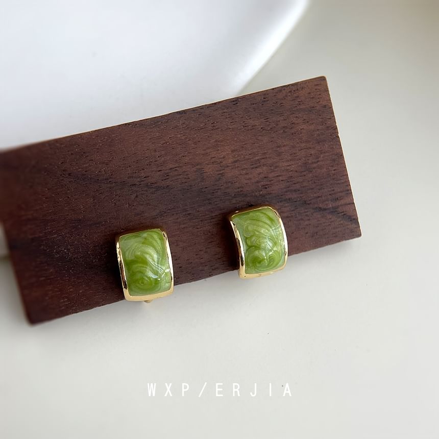 Enamel Clip On Earring