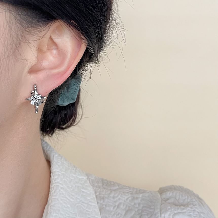 Rhinestone Star Clip On Earring