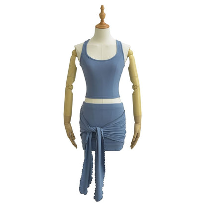 Scoop Neck Tank Top & Mini Skirt Set