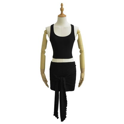 Scoop Neck Tank Top & Mini Skirt Set