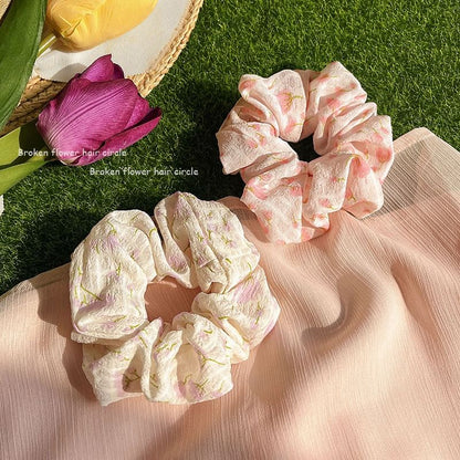 Floral Print Scrunchie