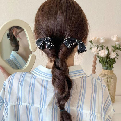 Bow Faux Pearl Hair Clip